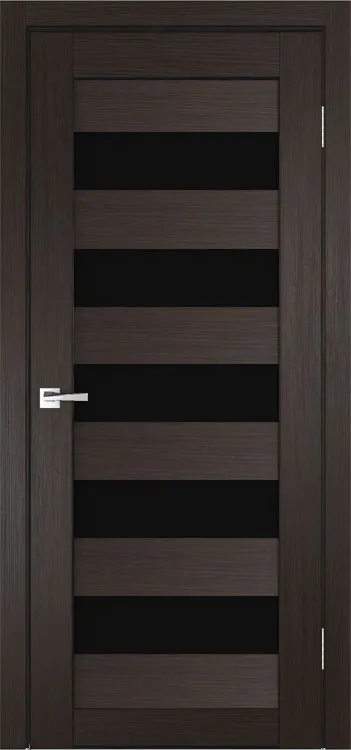 Фото Межкомнатная дверь Легенда X-4 тон Грей Остекление Лакобель черное